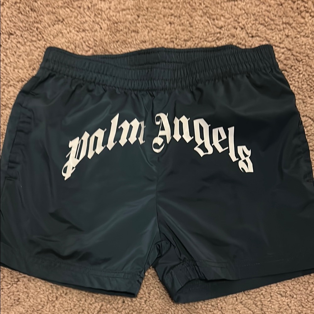 Palm Angels Navy Blue Swim Shorts